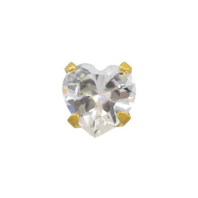 Cubic Zirconia Heart 5x5mm