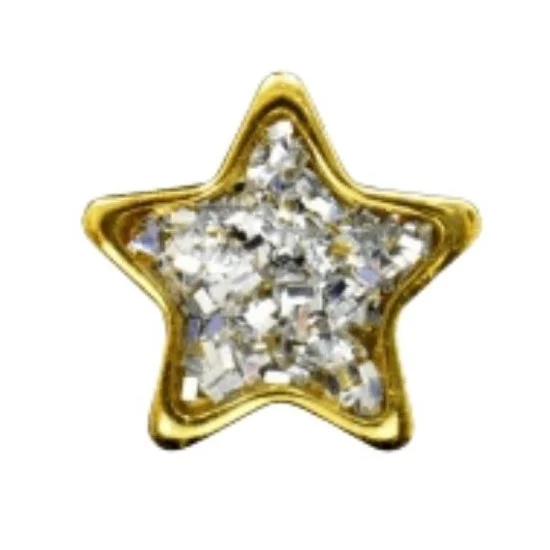 6MM STAR GLITTER CLEAR (7523-3544-23)